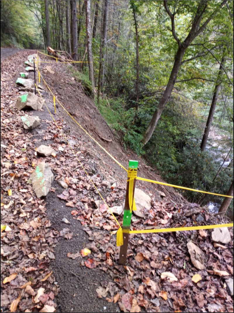 2021-10-12_TN,Copperhill,CherokeeNationalForest-RoadRepaired-Stone-Slide-Area