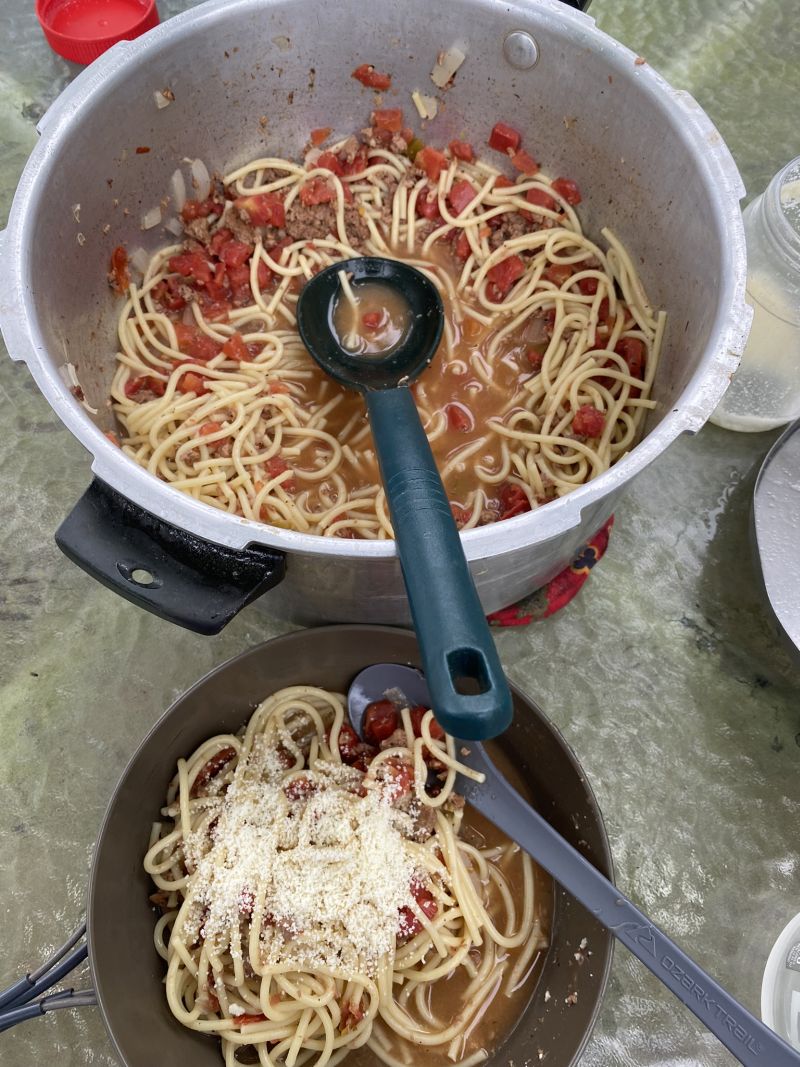 2022-07-08_MDMcHenry,HunyakFarm_spaghettiNoodles-deerMeat-tomatoes-onions