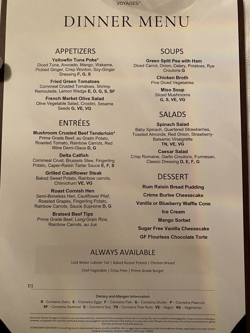 2022-11-28_MississippiRiver_American-Queen_Dinner-Menu