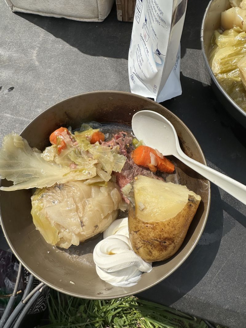 2025-04-10_ALStevenson,VandwellerCamping_corned-beef&cabbage-plate